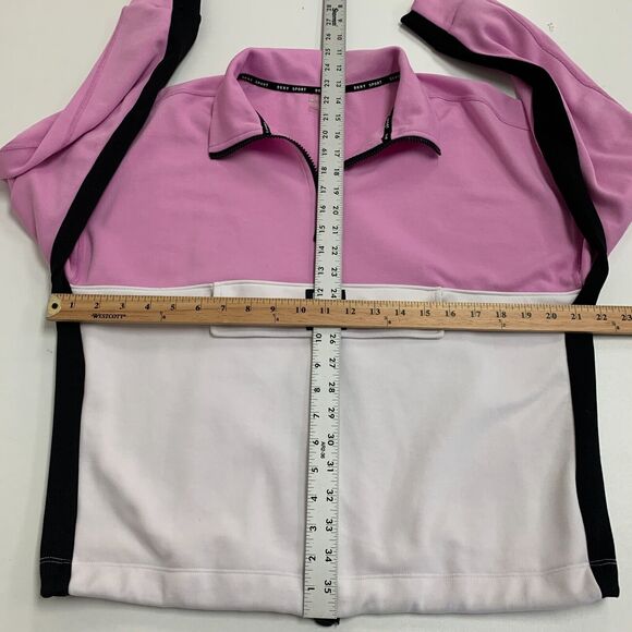 DKNY Sport Sweatshirt Womens M Medium Half Zip Pullover Colorblock Sweater - Picture 6 of 13